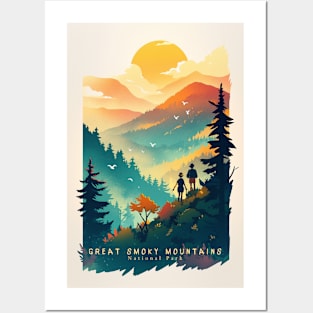 Great Smoky Mountains national park travel poster Posters and Art